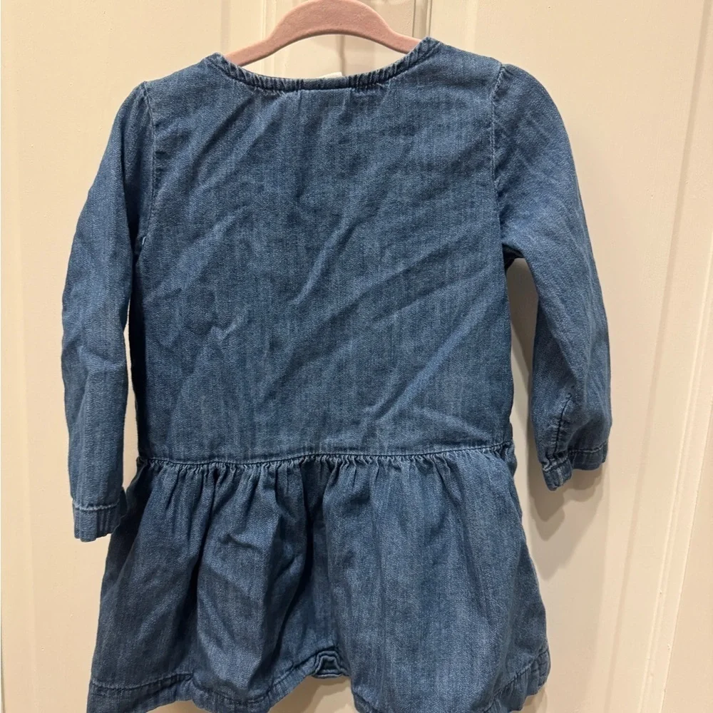 NWOT Baby Gap 2T Blue Jean Girls Long Sleeve Top/ Dress
